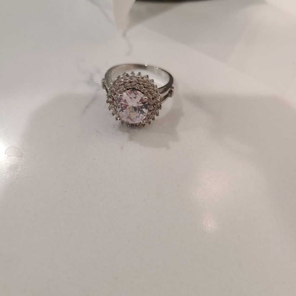 Vintage Silver with Lavender Hue Gemstone~ Stunner!